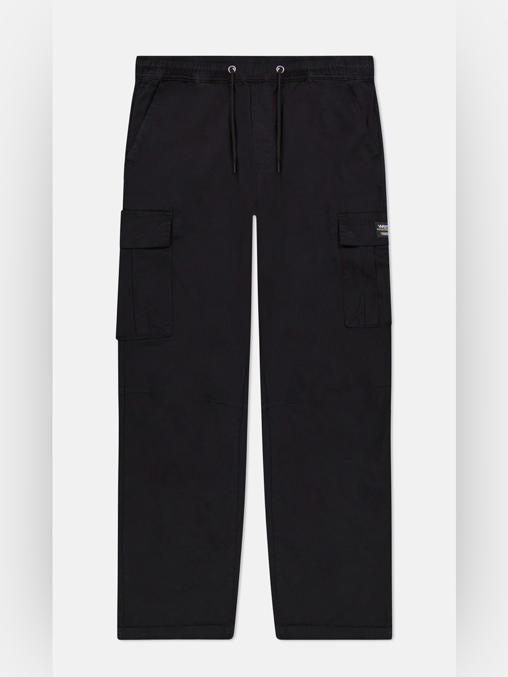 Wesc Unisex Black Open Bottom Cargo Drawstring Pants M/L